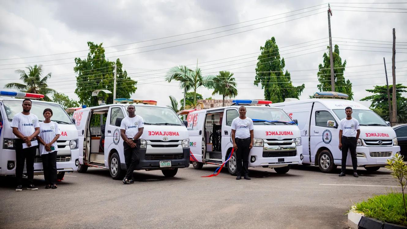 Ambulances du projet Emergency response Africa