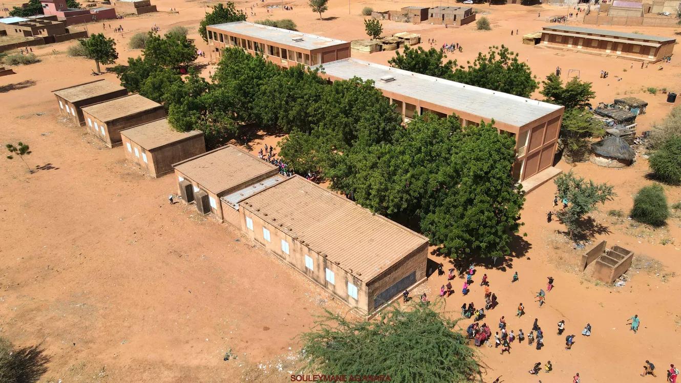 Une école au Niger vue du ciel