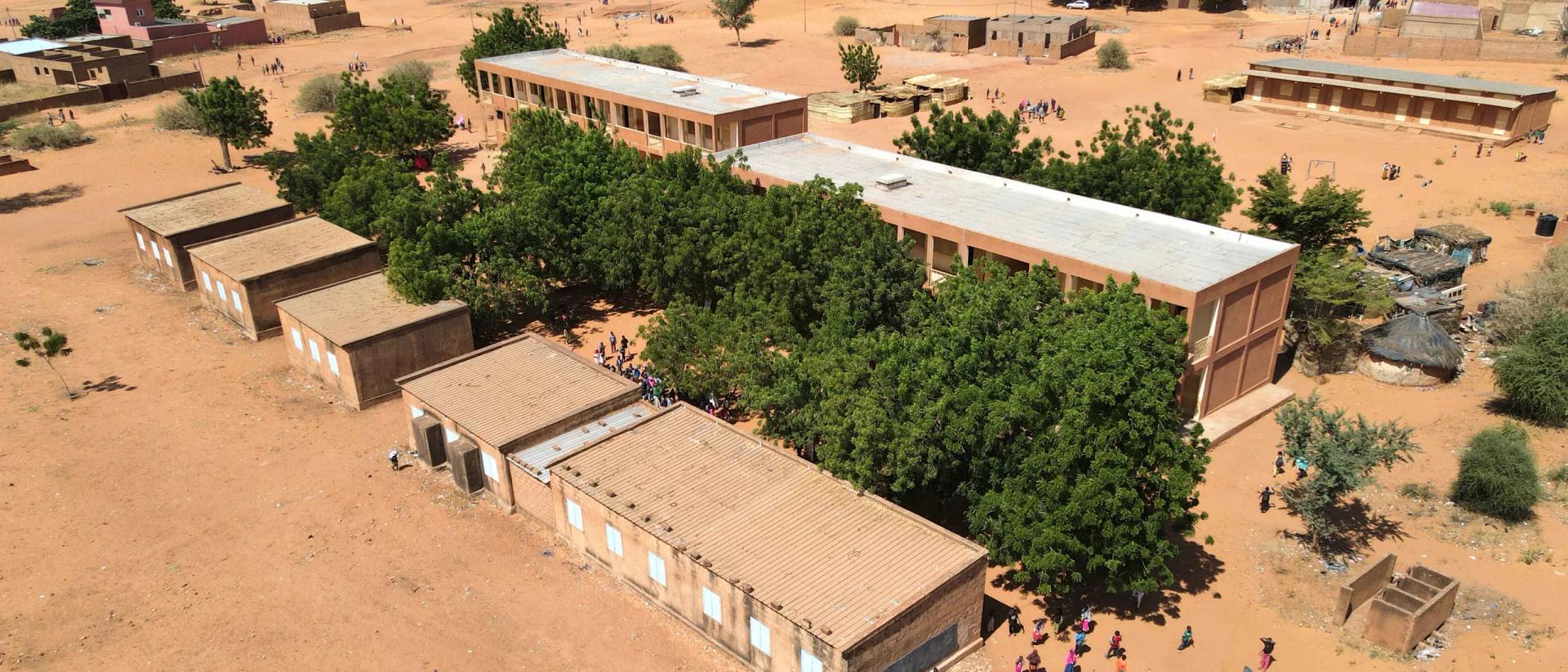 Une école au Niger vue du ciel