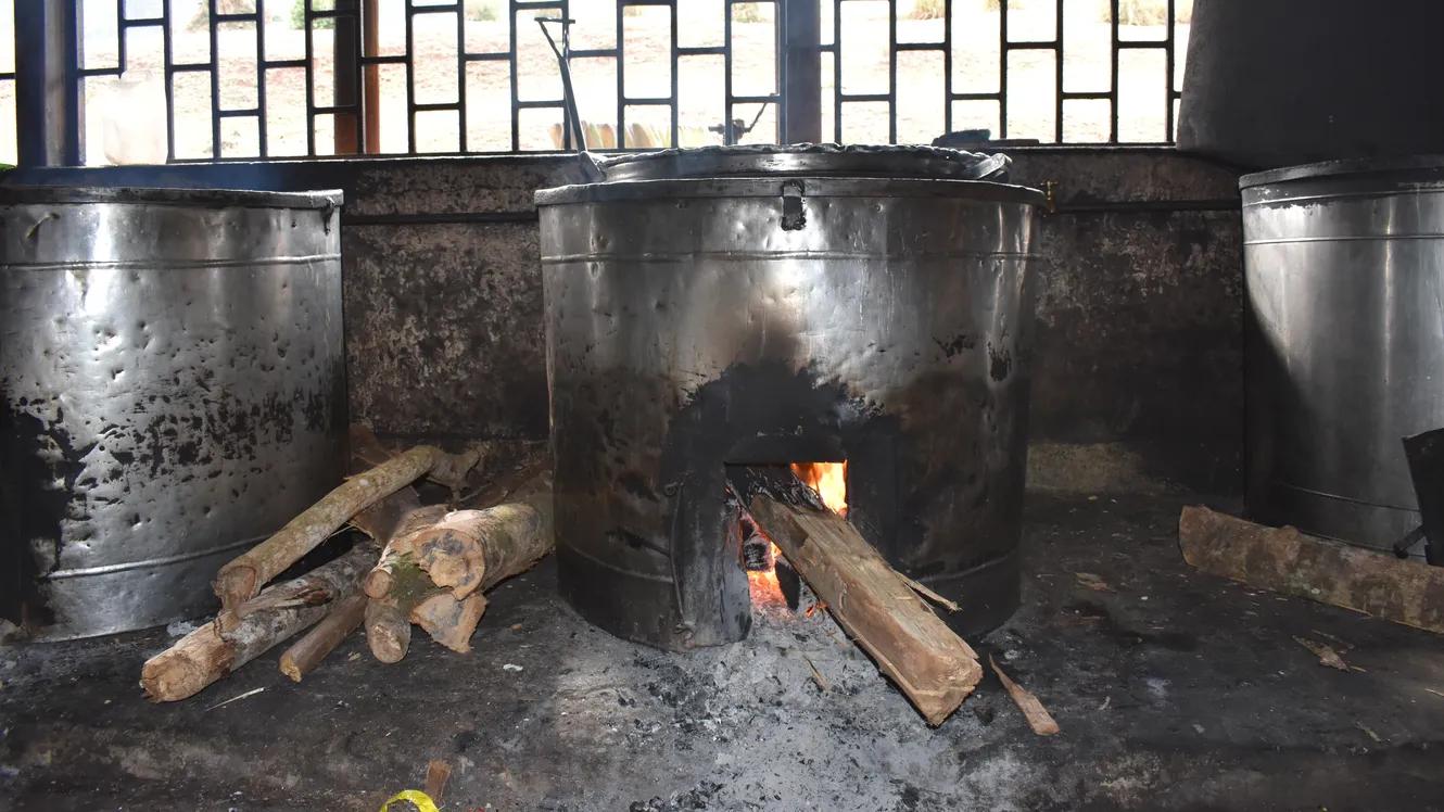 Des cuisseurs au charbon de bois